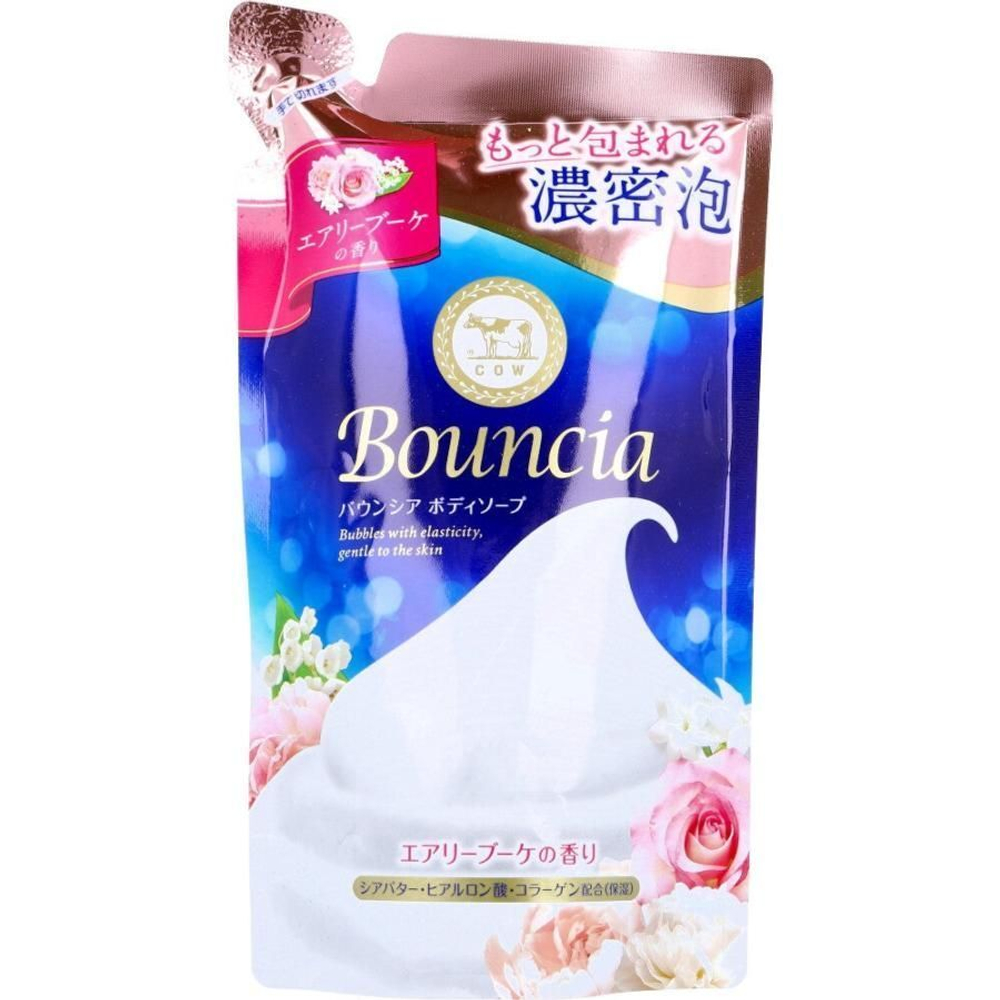 Мыло жидкое для тела с ароматом роскошного букета 360 мл Cow Brand Bouncia (мягкая упаковка)