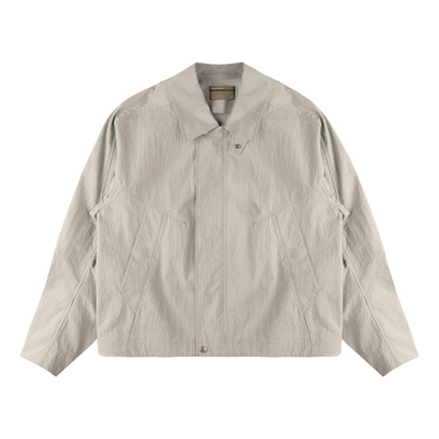 Куртка Nothomme Blue Spring Slightly Wrinkled Cotton-Nylon Blend Cargo Turn-Down Collar Jacket