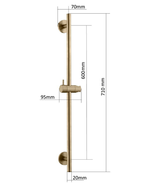 Boheme Душевая штанга Uno BLACK
