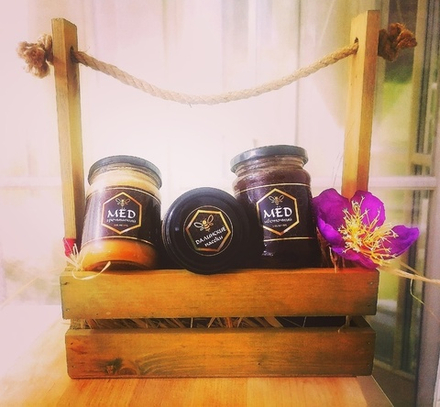 Мед цветочный/гречишный 350 мл, баночка