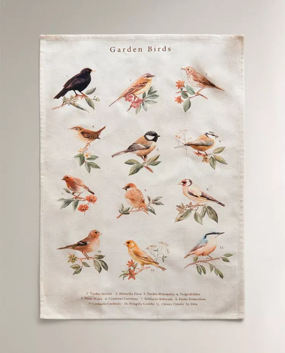 ZARA HOME ХЛОПКОВОЕ КУХОННОЕ ПОЛОТЕНЦЕ С ПРИНТОМ (НАБОР ИЗ 2 ШТ.), ЭКРЮ