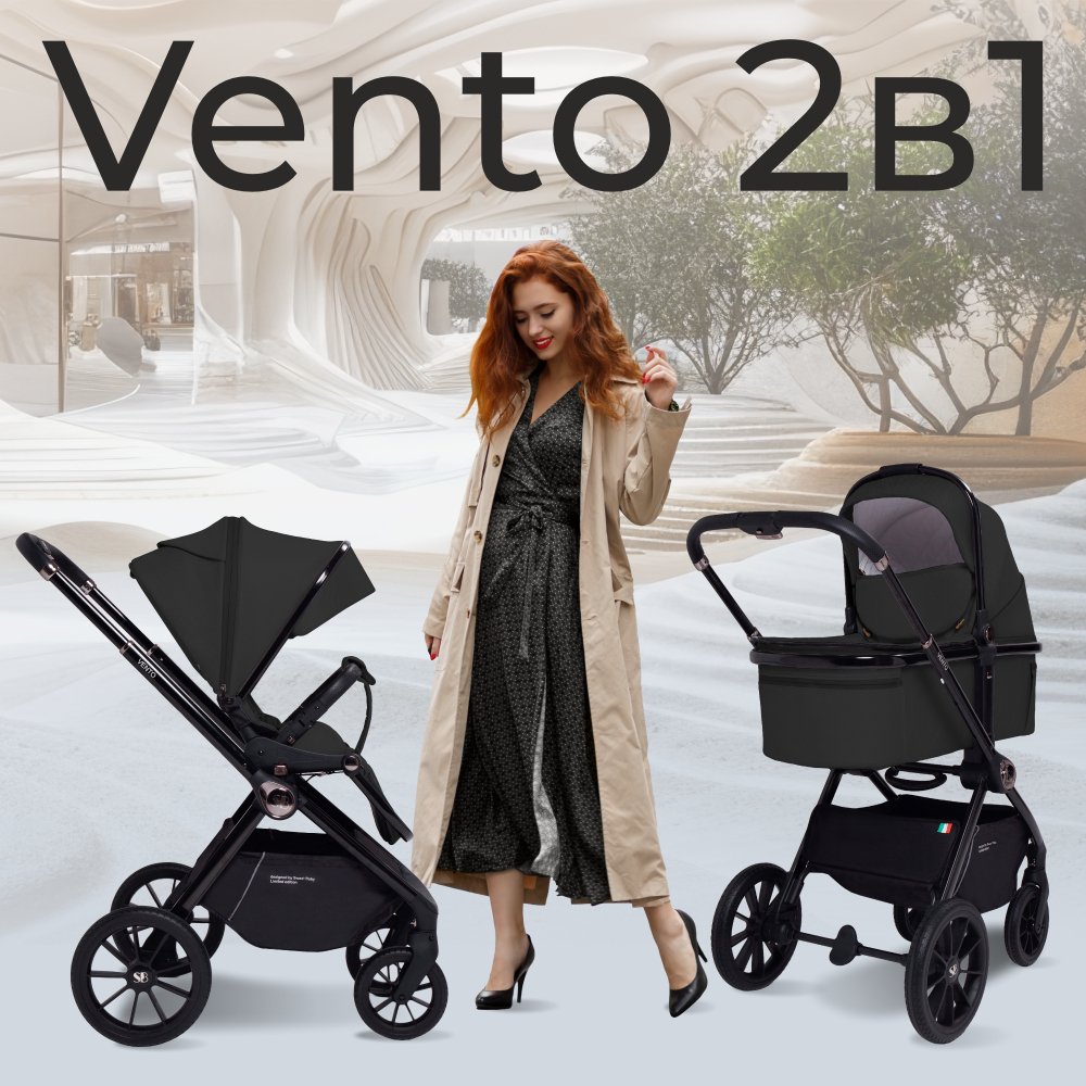 Коляска 2в1 Sweet Baby Vento Black