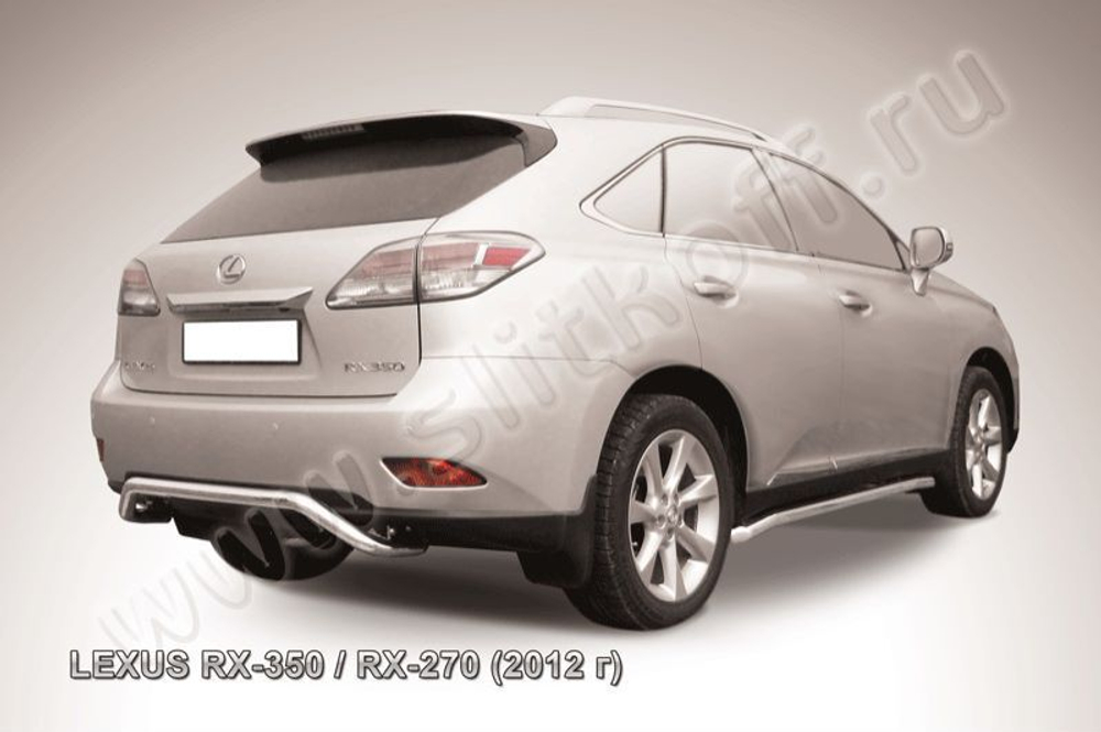 Защита заднего бампера (нержавейка) Lexus RX-350 RX-270 (2012-2015) d57 скоба