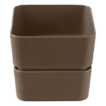 Кашпо для цветов пластиковое 0,45л «Фиори» Трюфель