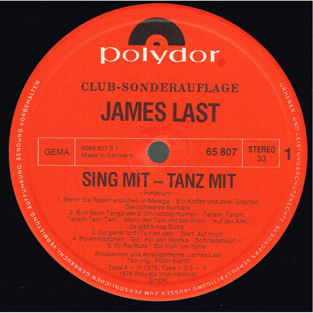 James Last / Sing Mit - Tanz Mit (LP)
