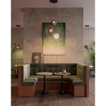 Светильник подвесной каскадный aurora, D40 см, зеленый/серый