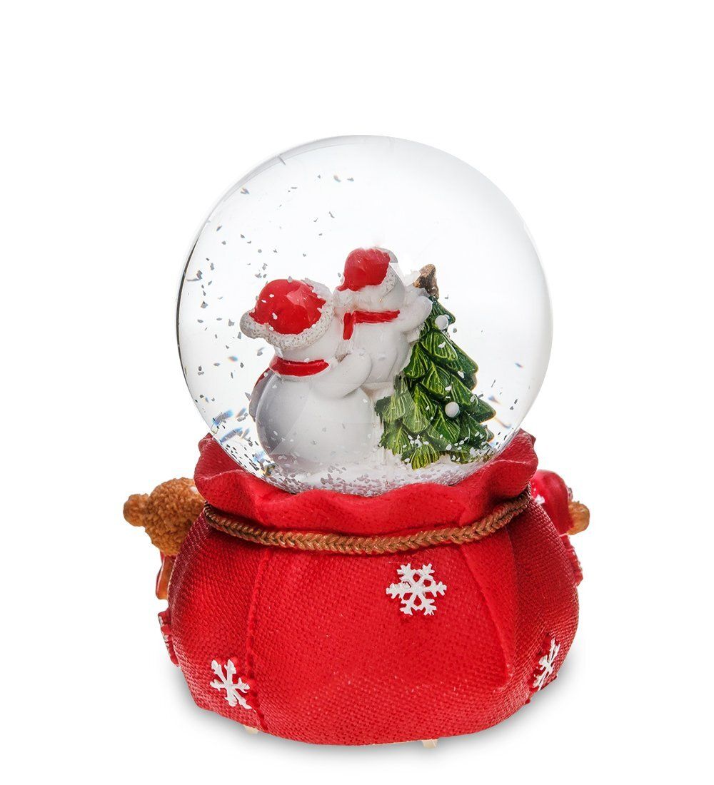 PM-69 Шар со снегом муз. с подсветкой «Счастливого Рождества!»