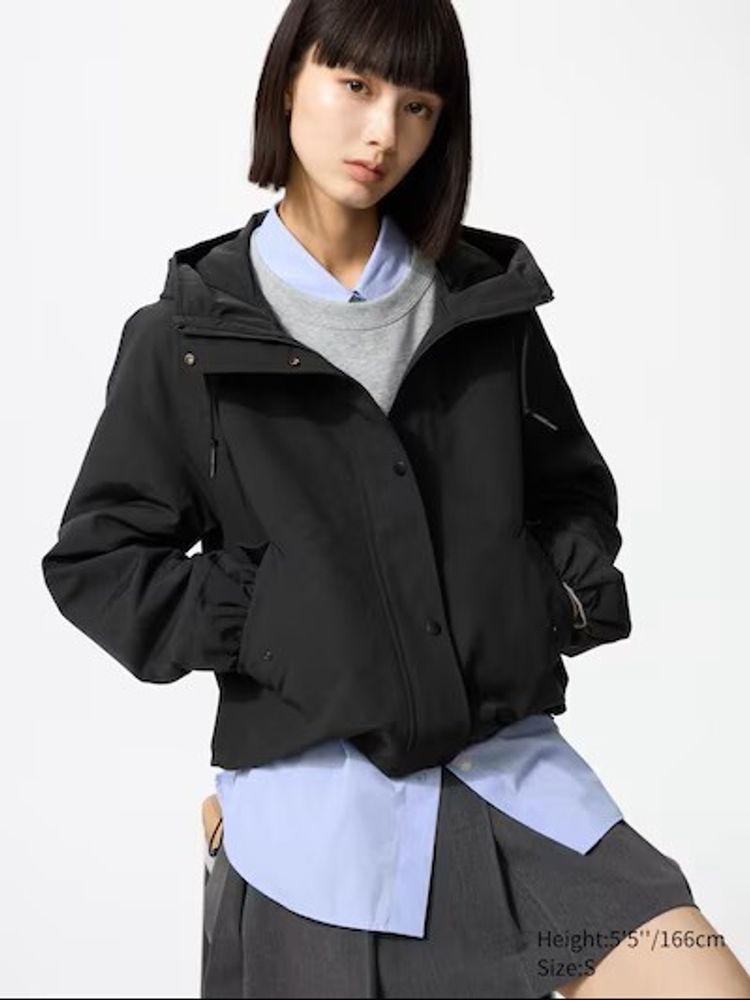 UNIQLO Короткая парка, черный