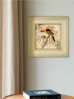 Картина интерьерная на холсте в раме "Птички" 30*30 см