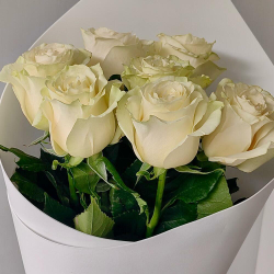 Букет 7 белых роз