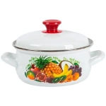 Кастрюля эмалированная 4л с рисунком, сферическая 61904-142/6