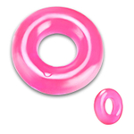 Плотное толстое розовое кольцо на пенис (Цвет: розовый)
