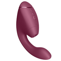 Розовый вибратор 19,5см с вакуумным стимулятором Womanizer Next Duo Dusky Pink WZ142SG3