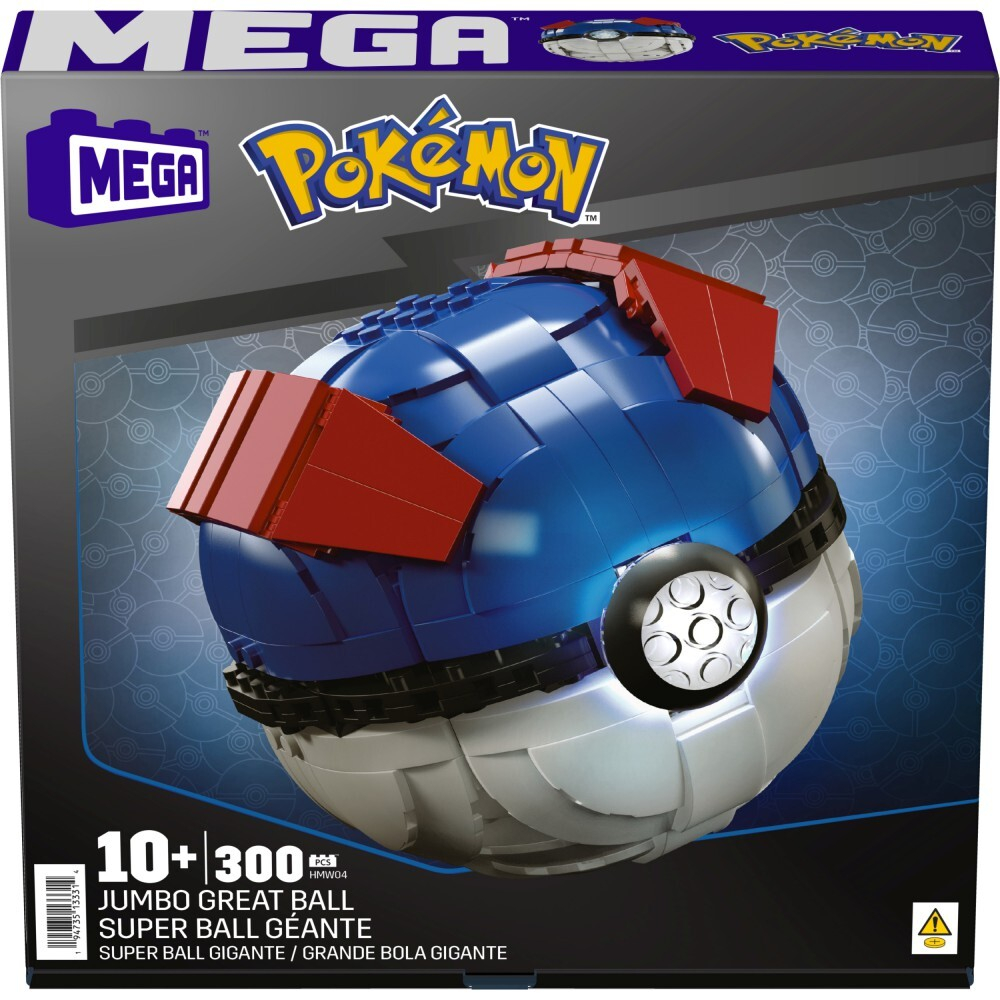MEGA Pokemon - Large GreatBall Набор строительных блоков 299 штук. ХМВ04 / артикул   HMW04  / GTIN 194735133314