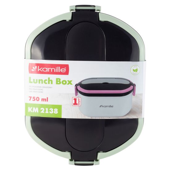 Ланч бокс 750 мл. Kamille KM 2138 (пластик, нержавеющая сталь)