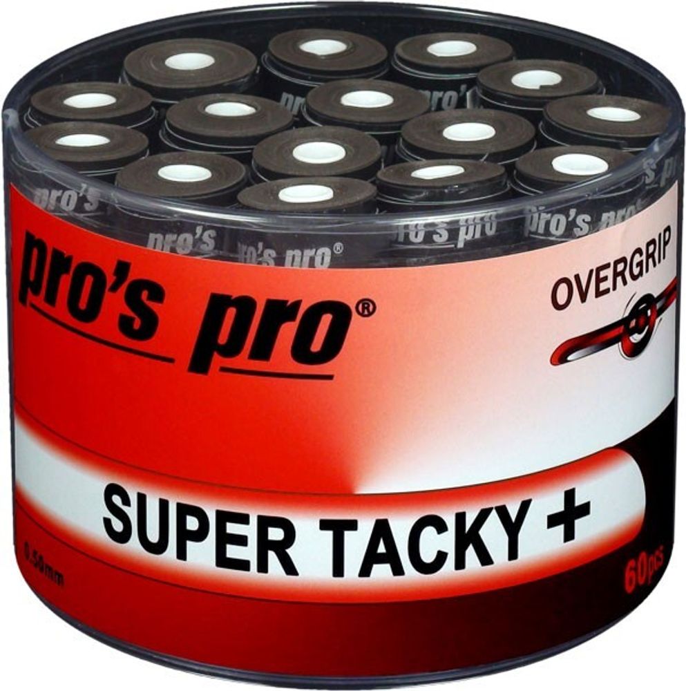 Теннисные намотки Pro&#39;s Pro Super Tacky Plus 60P - черный