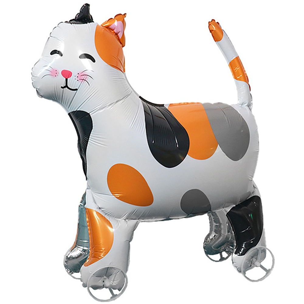 Шар Фольгированный Каталка Котик (Ассорти)