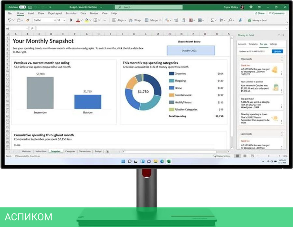 Монитор Lenovo 27" ThinkVision P27h-30