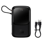Внешний аккумулятор Baseus Qpow Pro Digital Display Fast Charge Power Bank Lightning Edition C+L+U 10000mAh 20W - Black