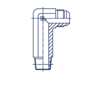 Штуцер FRM90 JIC 1.1/16 - 27x2 (удлин., o-ring)