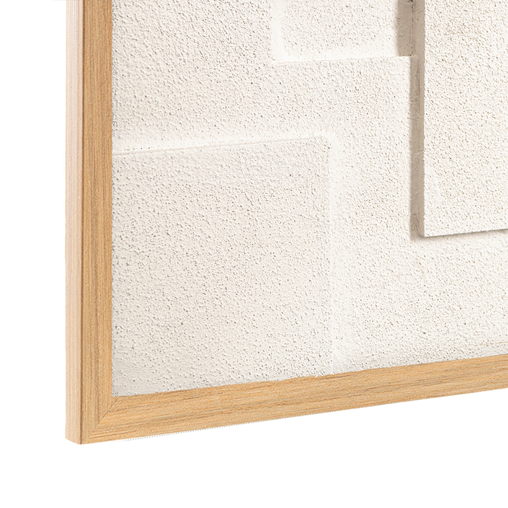 Панно декоративное с эффектом 3d minimalism, с бежевой рамой, 60х60 см