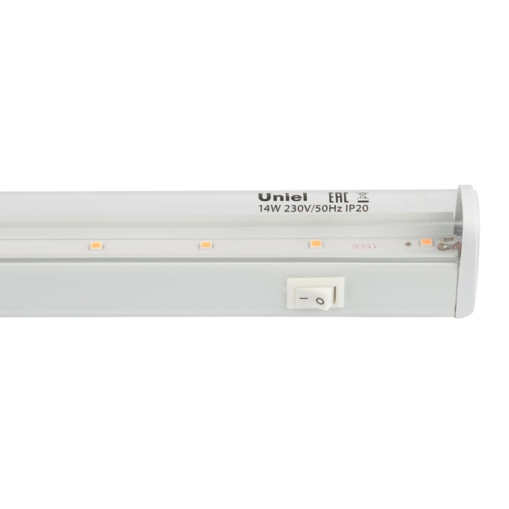 ULI-P17-14W-SPLE IP20 WHITE Светильник для растений светодиодный линейный. 870мм. выкл. на корпусе. Пластик. Спектр для фотосинтеза. TM Uniel