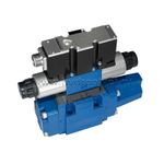 4WRZE10E1-50-7X/6EG24ETK31/A1D3M - Пропорциональный распределитель Ду10 со встроенным усилителем (OBE), номинальный расход 50 л/мин, схема E1-, каналы управления ET - X и Y - внутренние, сигнал управления ± 10 В