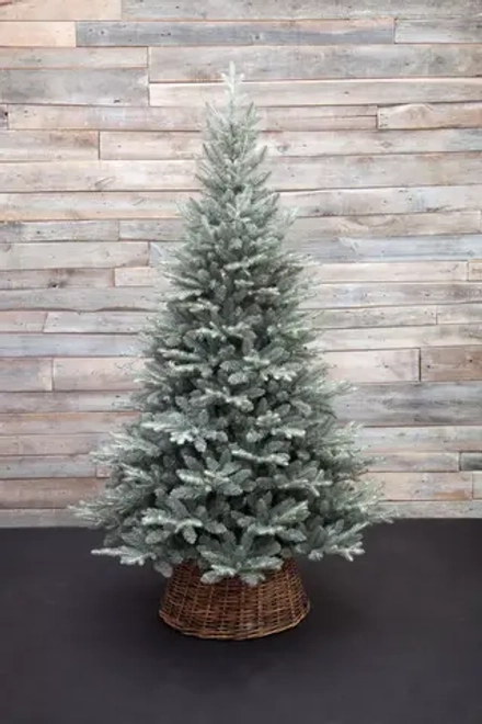 Ель Леара 230 см., 1100 LED ламп, Литая хвоя+ПВХ, серебристая, Black Box (74452)