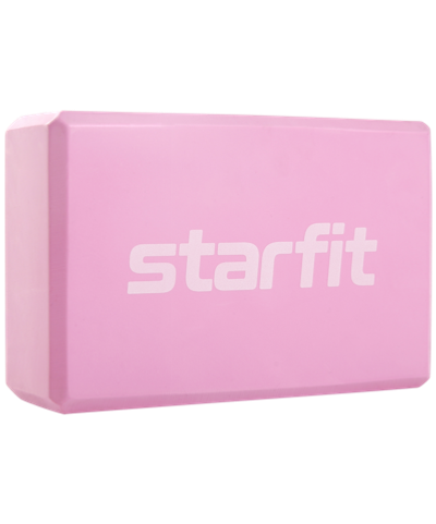 Блок для йоги YB-200 EVA, розовый пастель
