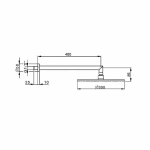 Верхний душ Cisal SHOWER DS01362021 D300 хром