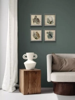 Картины на стену интерьерная на холсте 4 шт, 23*23 см