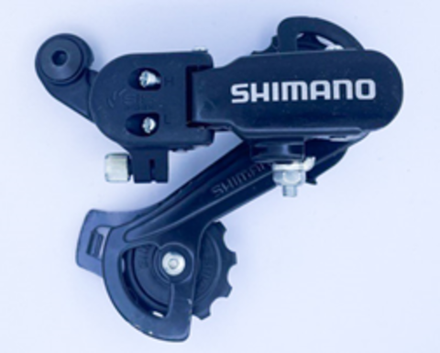 Задний переключатель Shimano Tourney 6/7 скр. с креплением на петух (RD-TZ31A)