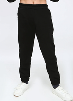 Брюки для мальчиков футер "Даймон-1" KIP-ШТ-16/1 р.122 чёрный (Ивашка)