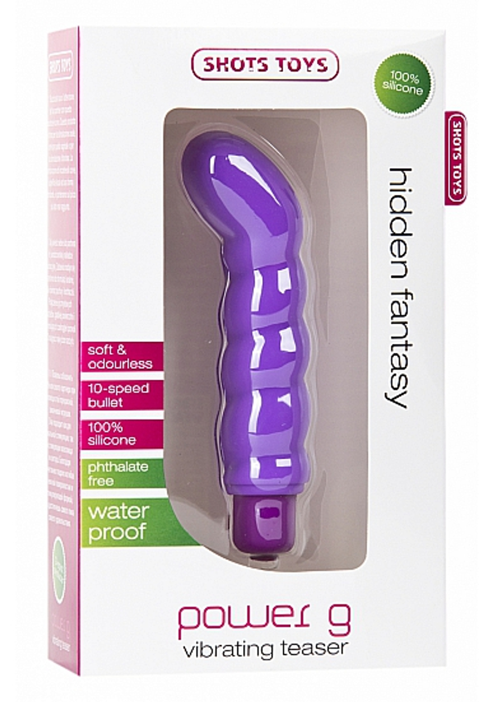 Фиолетовый вибратор со стимуляцией точки G - 18 см. (Цвет: фиолетовый)