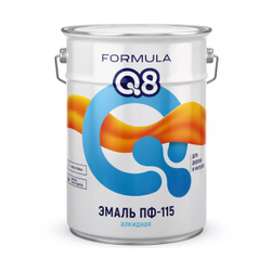 Эмаль ПФ-115 алкидная Formula Q8, глянцевая, 20 кг, желтая
