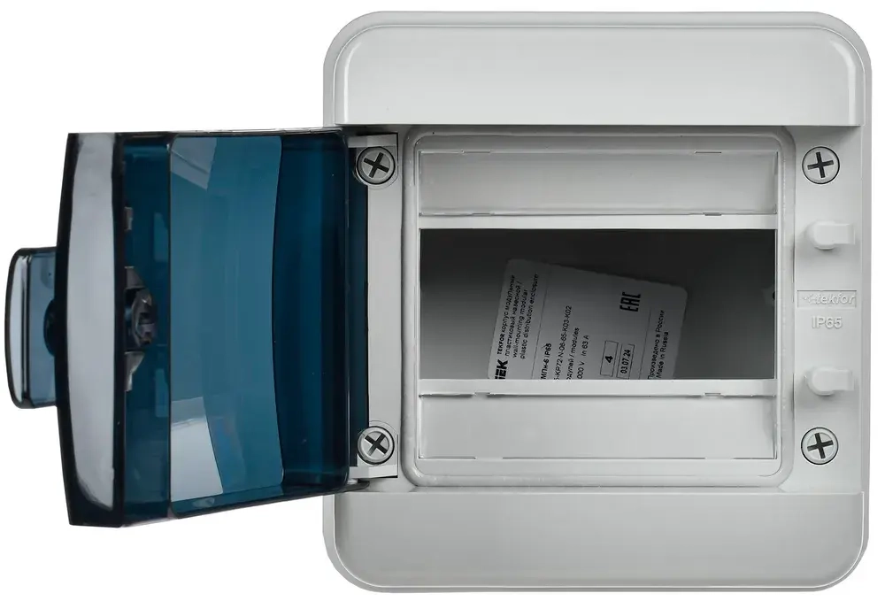 Корпус пластиковый КМПн-6 IP65 черная прозрачная дверь TEKFOR IEK