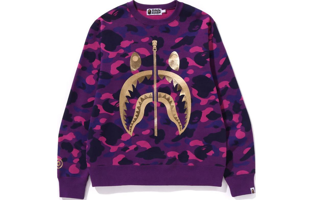 A Bathing Ape Color Camo Shark Crewneck Ss24