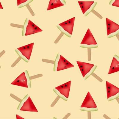 Яркий сочный арбуз на светлом фоне