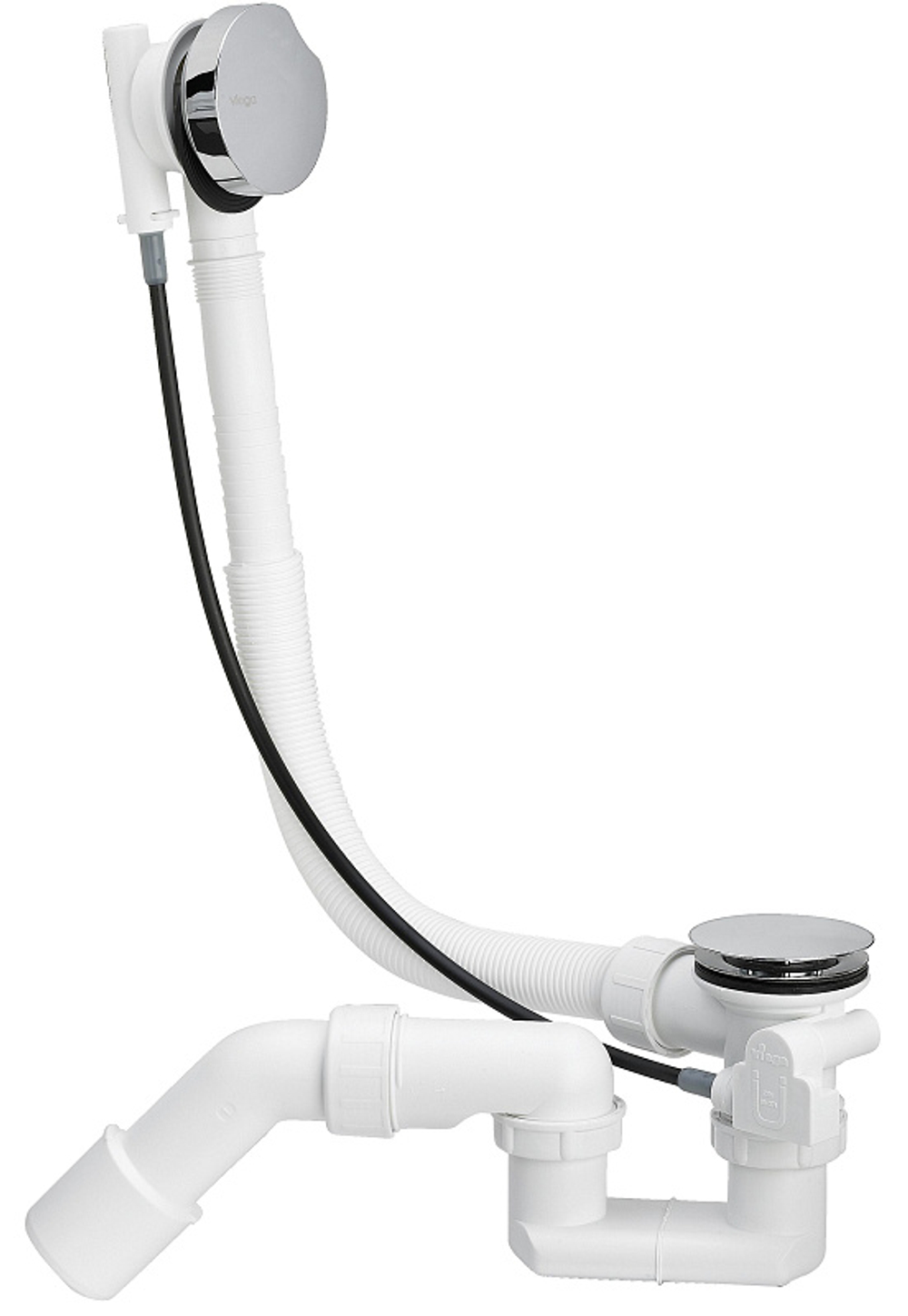 Слив-перелив Viega Simplex для ванны, полуавтоматический, хром (285357)