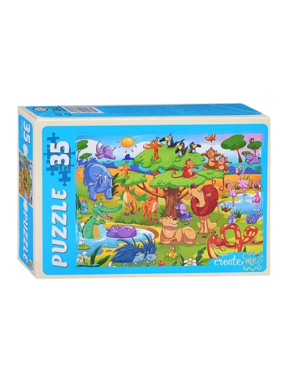 Пазл для детей 3 4 лет Джунгли 35 элементов