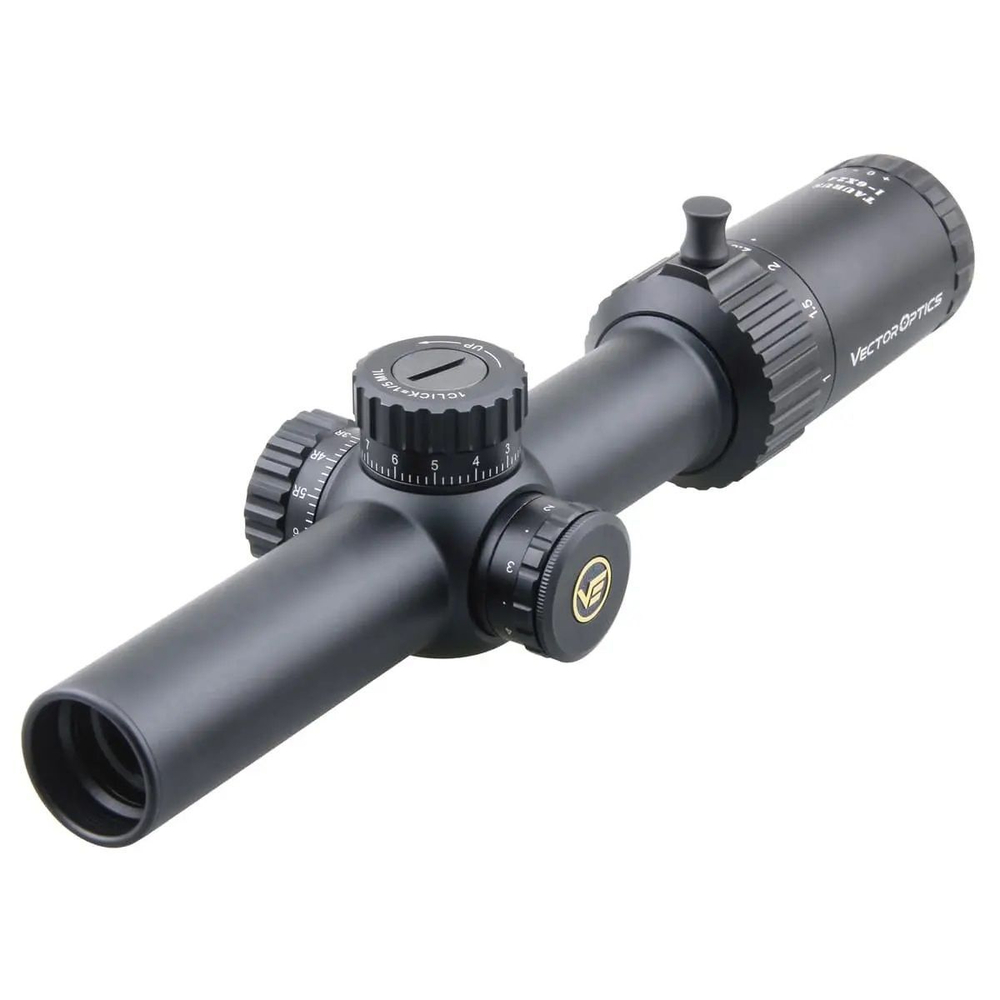 Оптический прицел Vector Optics Taurus 1-6x24 FFP, сетка Tactical Dot Mil, 30 мм, тактические барабаны