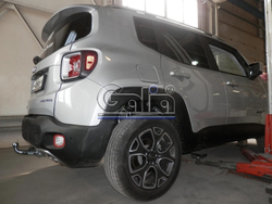 Фаркоп оцинкованный Galia J011C для Jeep Renegade 2014-, FIAT 500X 2014-(паспорт и сертификат в комплекте)(без электрики)