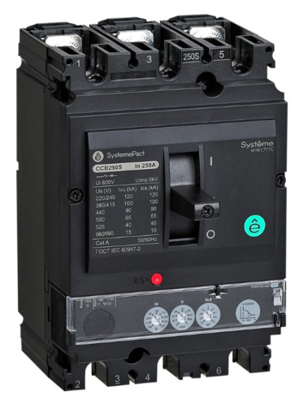 Автоматический выключатель в литом корпусе Systeme Electric SPC250N22022M3DF