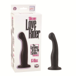 Чёрный фаллоимитатор для страпона Silicone Love Rider G-Kiss Probes - 16 см. (Цвет: черный)
