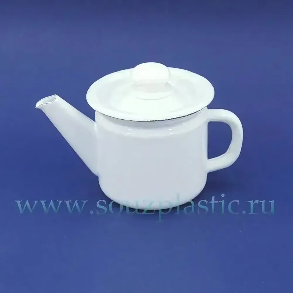 Чайник эмал 1,0л б/рис С42707.3, С42707.3П (Новокузнецкая эмаль)
