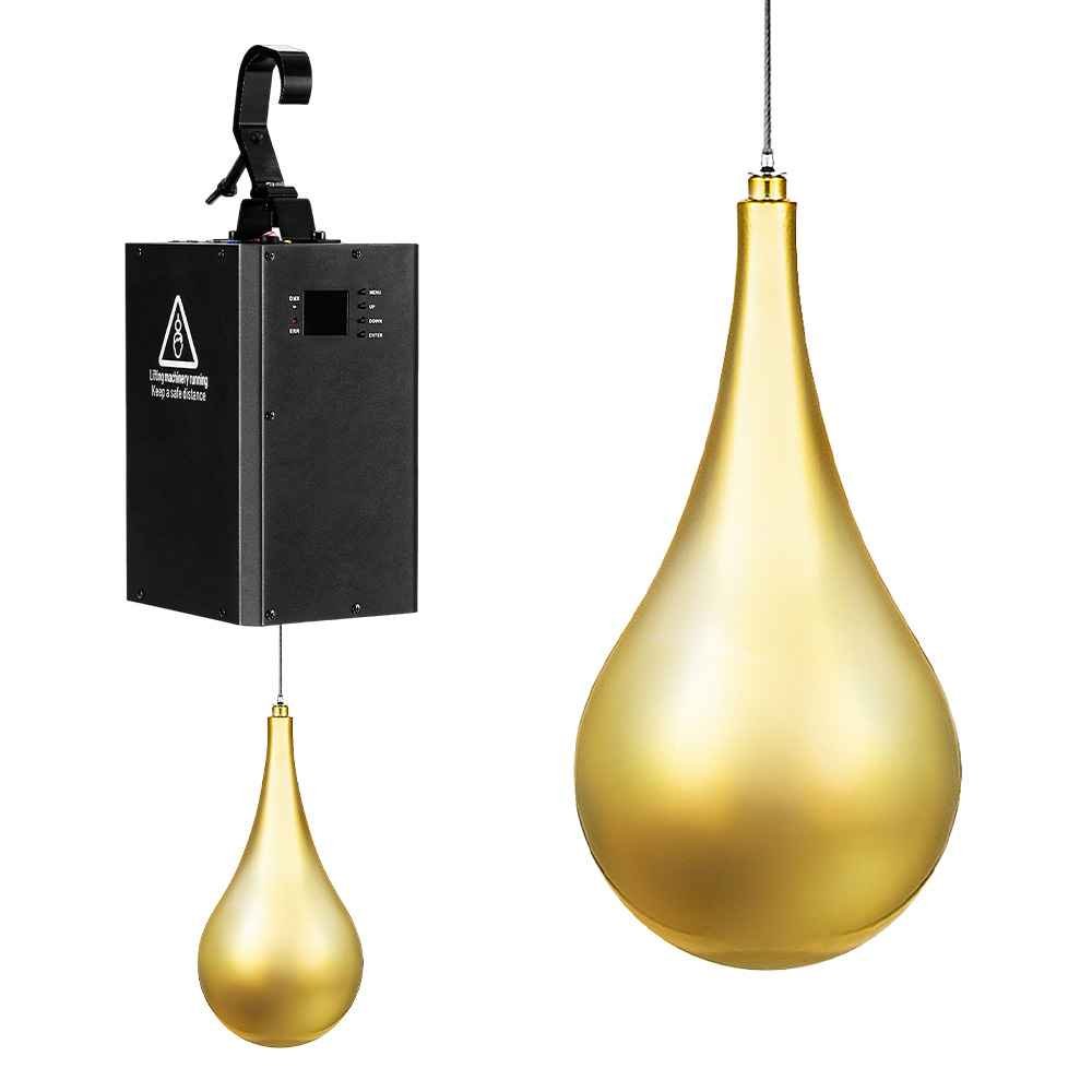 Kinetic Drop — кинетическая световая капля 130×250 мм с одной лебёдкой DMX