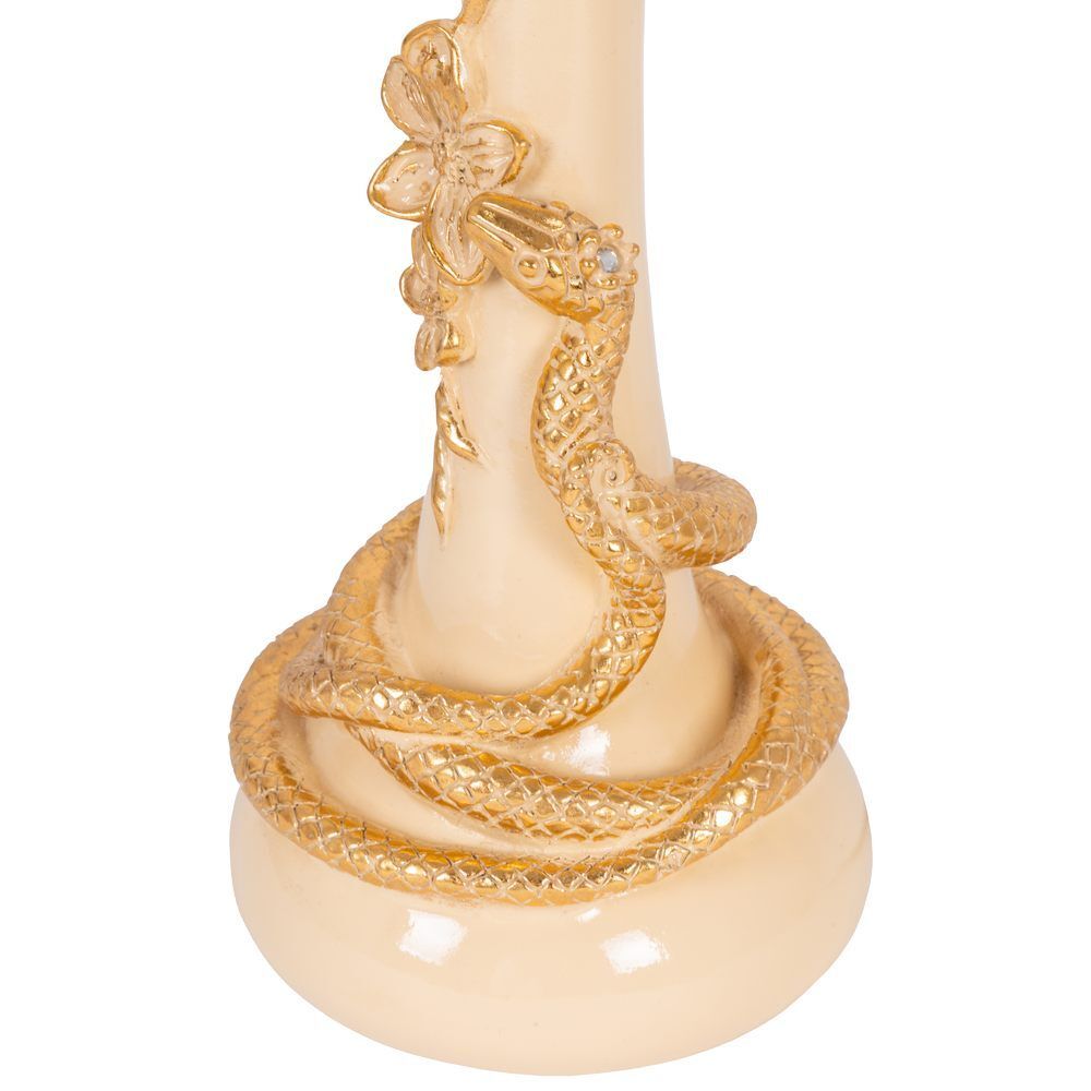 Настольная лампа Змея Катари Айвори с абажуром 38 Каледония Айвори