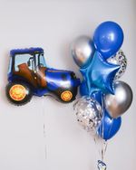 F Шар Фигура Трактор синий, 75смх92см