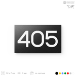 Номер на дверь 405, табличка на дверь для офиса, квартиры, кабинета, аудитории, склада, черная 120х70 мм, Айдентика Технолоджи