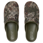 GUCCI Horsebit Closed Toe Slippers Women"s Green